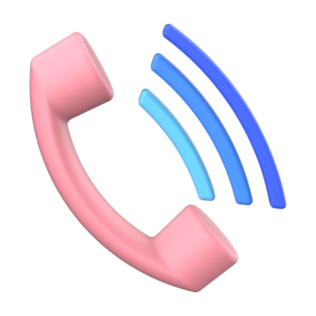 Chamada telefónica  3D Illustration