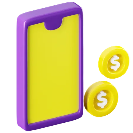 Telefone moeda  3D Icon