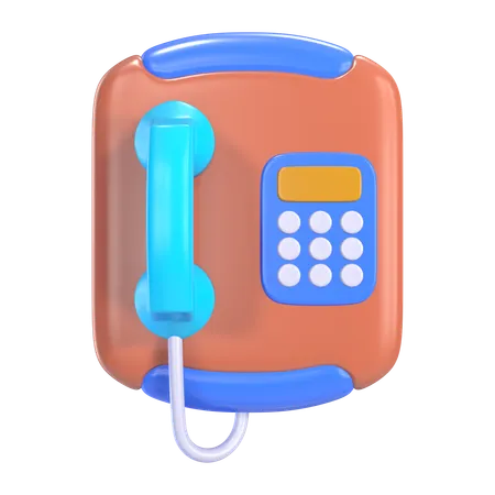 Telefone público  3D Icon