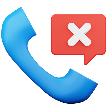 Rejeitar telefone  3D Icon