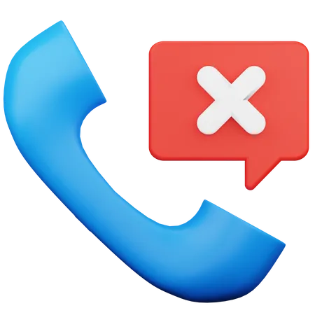 Rejeitar telefone  3D Icon