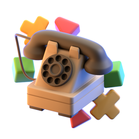 Telefone rotativo  3D Icon