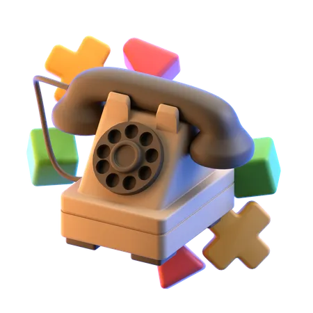 Telefone rotativo  3D Icon