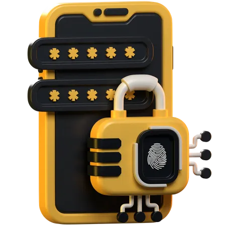 Segurança do telefone  3D Icon