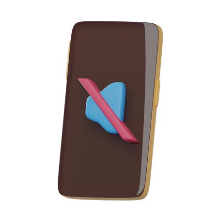 Telefone silencioso  3D Icon