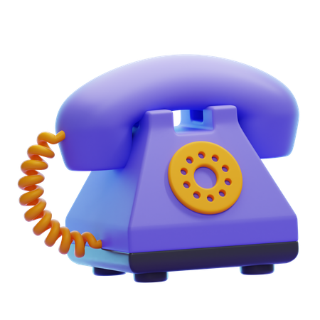 Telefone antigo  3D Icon