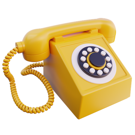 Telefone antigo  3D Icon