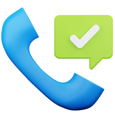 Telefonisch genehmigen  3D Icon