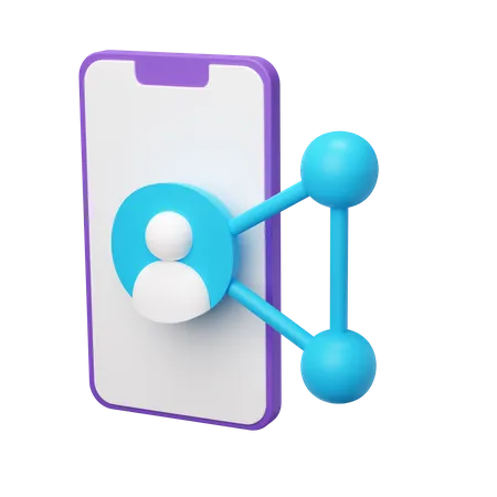 Compartir telefono  3D Icon