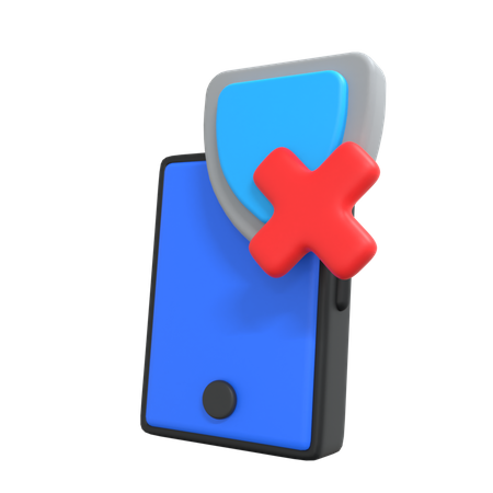 Teléfono inseguro  3D Icon