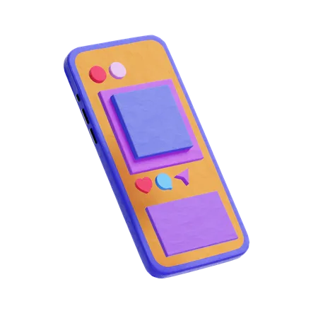 Smartphone Sobre Fondo Transparente Ilustracion 3 D 3D Logo