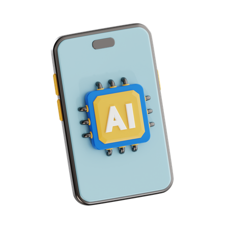 Teléfono inteligente ia  3D Icon