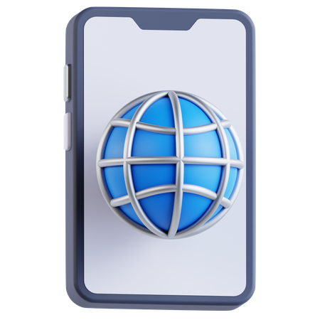 Telefono internet  3D Icon