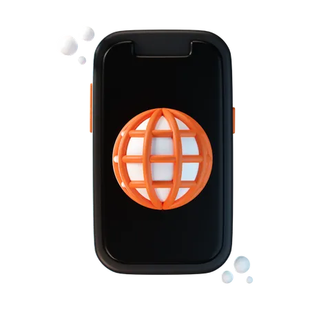 Telefono internet  3D Icon