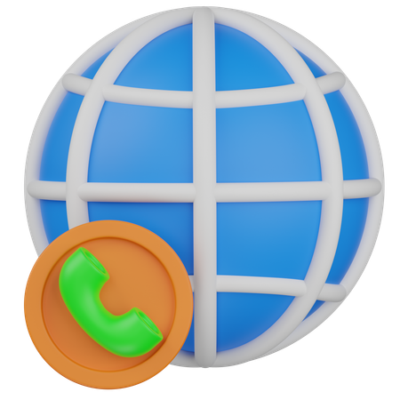 Teléfono mundial  3D Icon