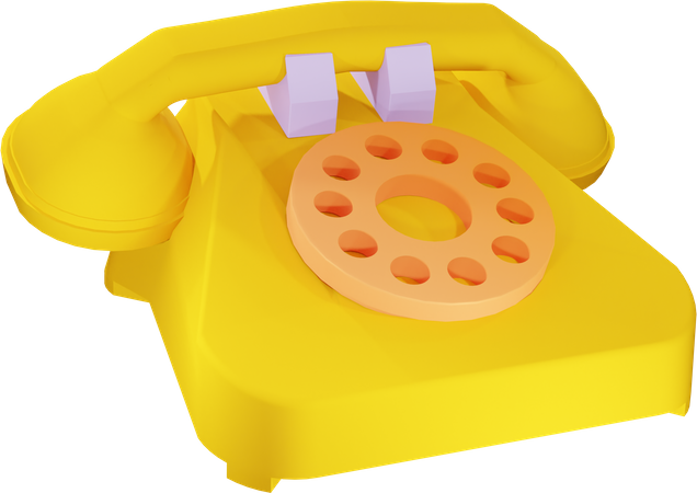 Teléfono retro  3D Illustration