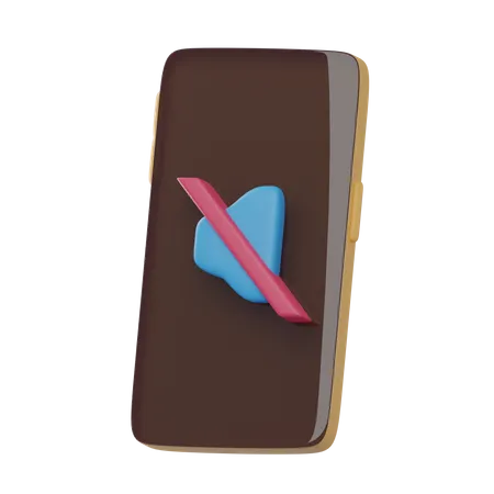 Telefono silencioso  3D Icon