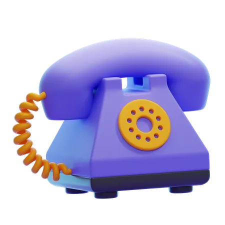 Telefono antiguo  3D Icon