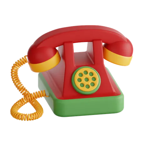 Telefono antiguo  3D Icon