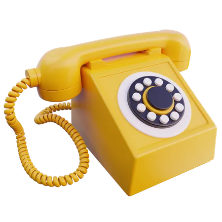 Telefono antiguo  3D Icon