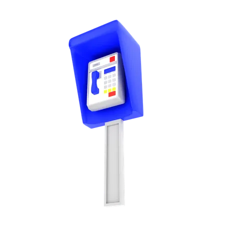 Telefonzelle  3D Icon