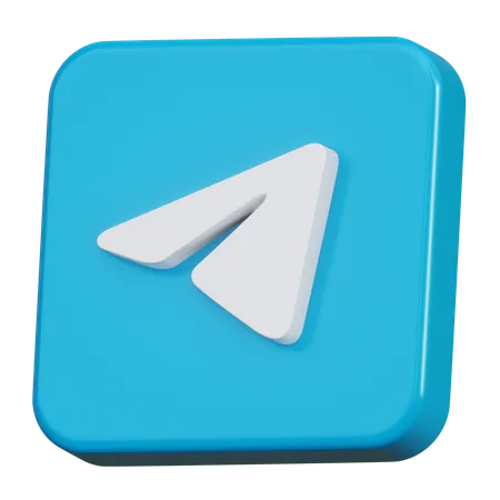 Telegram 3 D Logo 3 D Icon 3D Icon