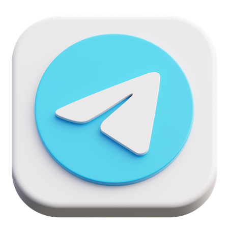 Telegram  3D Icon