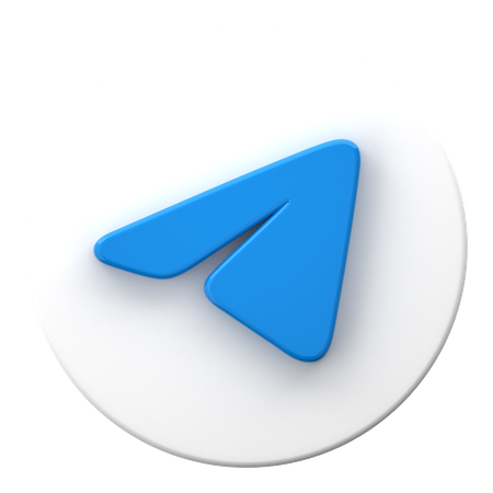 Telegram  3D Icon