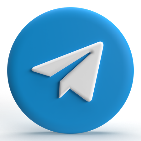 Telegram  3D Icon