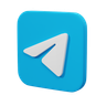 telegram application logo 3d logo