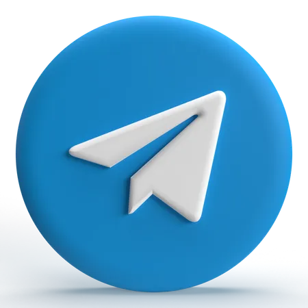 Telegram Logo  3D Icon