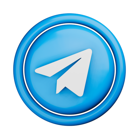 Telegram Logo  3D Icon