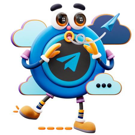 Telegram Sticker  3D Icon