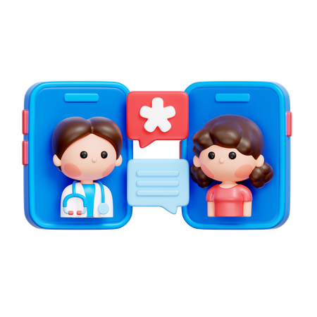 Telemedicine Consultation  3D Icon