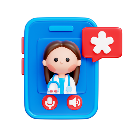 Telemedizinische Beratung  3D Icon
