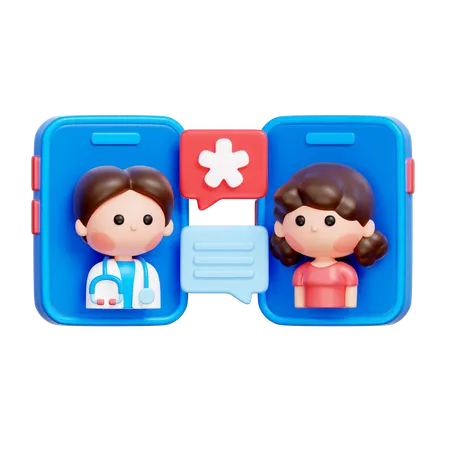 Telemedizinische Beratung  3D Icon
