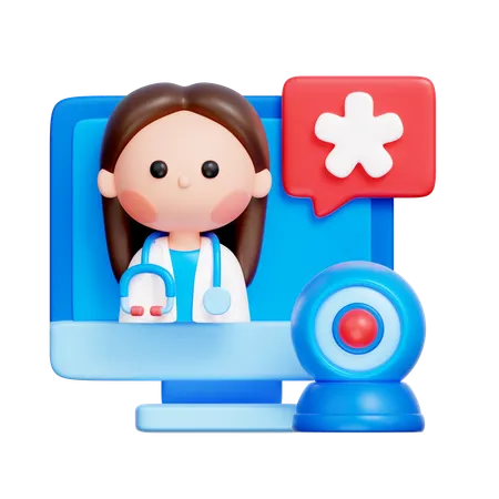 Telemedizinische Beratung  3D Icon