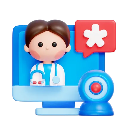 Telemedizinische Beratung  3D Icon