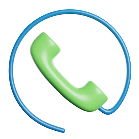 Telephone Call Communication 3D Icon
