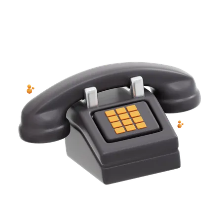 3 D Telephone Icon Illustration 3D Icon