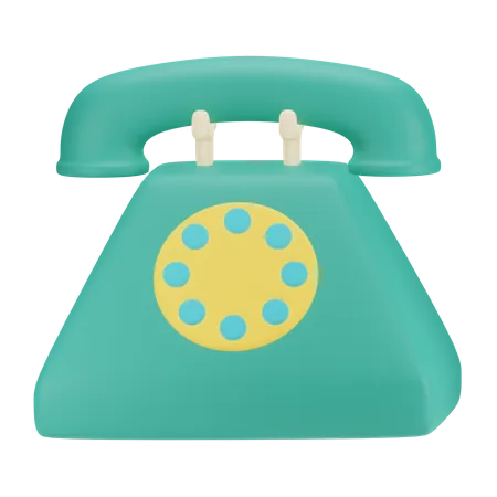Telephone 3 D Retro 3D Icon