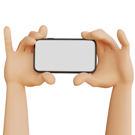 Les deux mains tiennent le téléphone  3D Icon