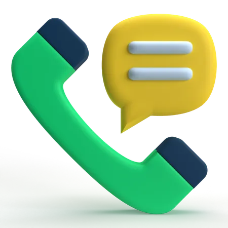 Conversation téléphonique  3D Icon