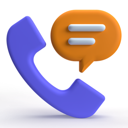 Telephone Chat  3D Icon