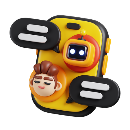 Chatbot téléphonique  3D Icon