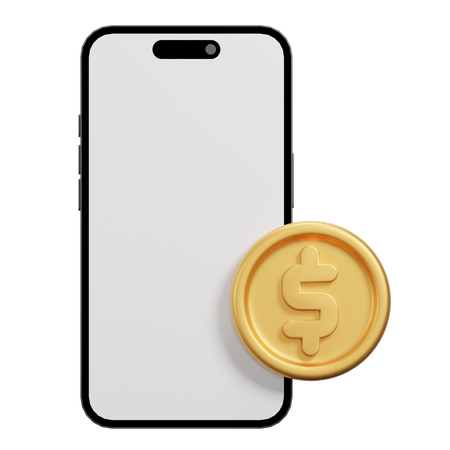 Téléphone dollar  3D Icon