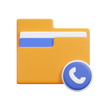 Dossier téléphonique  3D Icon