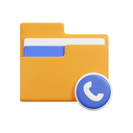 Dossier téléphonique  3D Icon