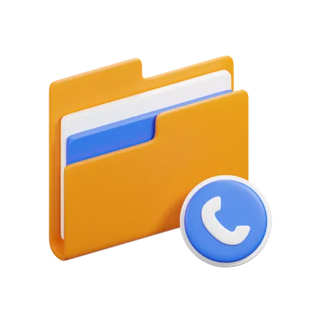 Dossier téléphonique  3D Icon