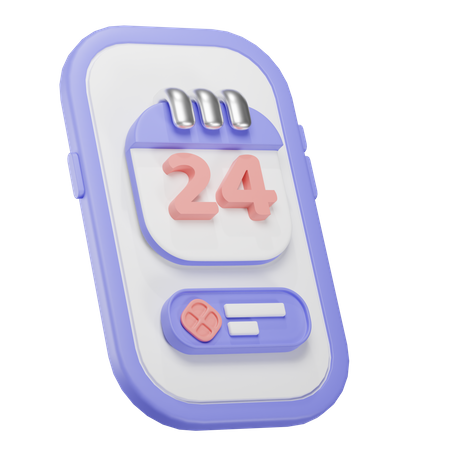 Téléphone et calendrier  3D Icon